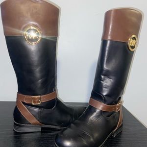 Michael Kors girls leather riding boots size 5